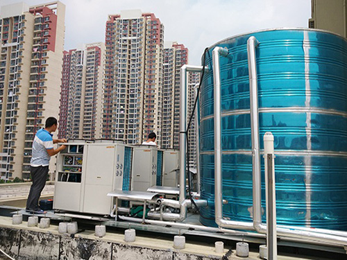 徐州汉庭10P空气能热泵热水工程
